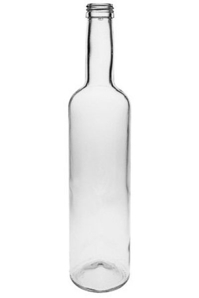 Pinta-Flasche weiss 500ml, Mündung PP28  Lieferung ohne Verschluss, bei Bedarf bitte separat bestellen!